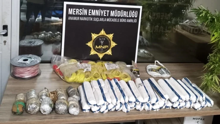 Mersin’de Jel Dinamit ve Uyuşturucu Operasyonu: 19 Kilo 500 Gram Jel Dinamit Ele Geçirildi